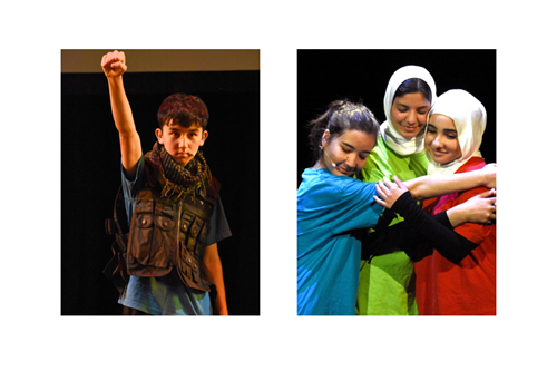 2 images of participants of the Treehouse Theatre program